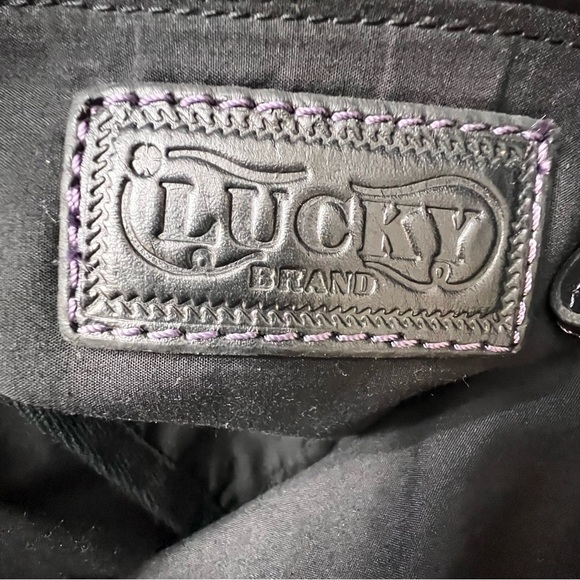 LUCKY Brand Floral Canvas Shoulder Bag - Purple and Black - Picture 6 of 9